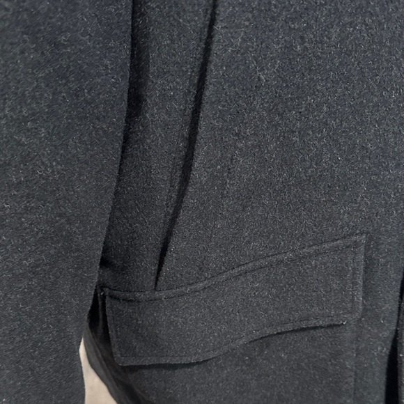 Elegant Black Men's Pea Coat - Picture 4 of 16